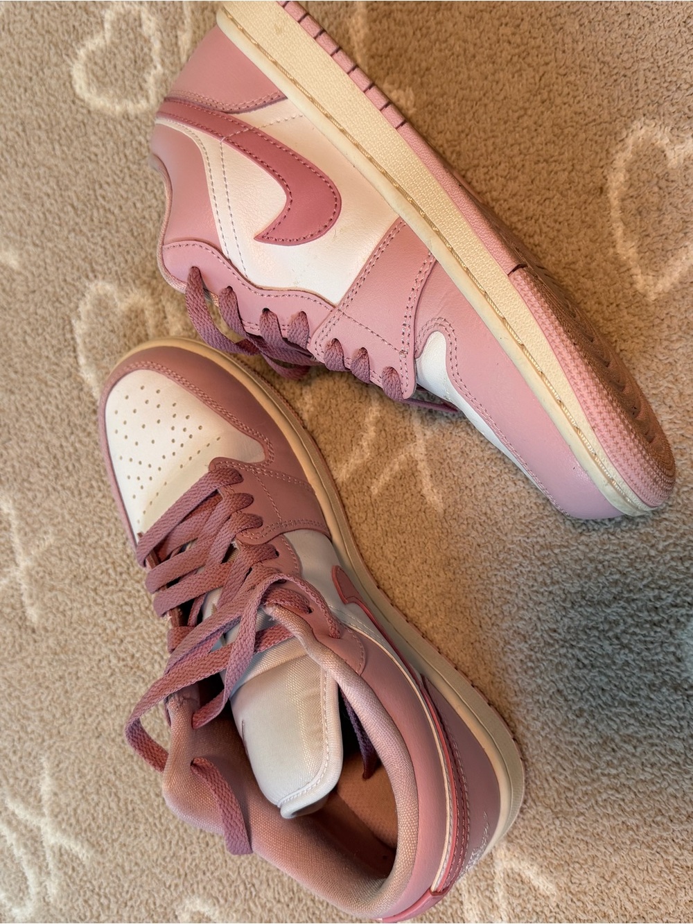 Nike Pink and White Women's Athletic Shoes